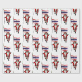 Sinterklaas met de vlag van Thailand Cadeaupapier (Vlak)