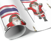 Sinterklaas met de vlag van Thailand Cadeaupapier (Rol Hoek)