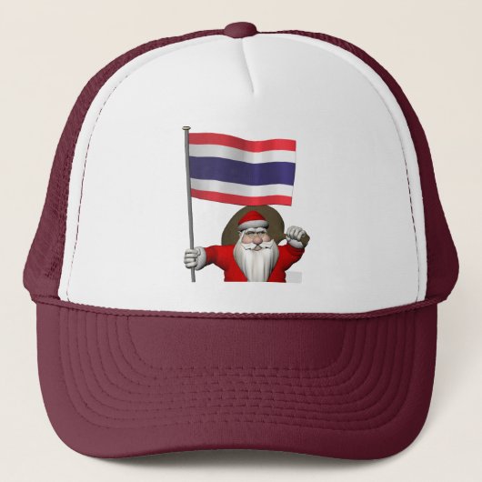 Sinterklaas met de vlag van Thailand Trucker Pet (Voorkant)