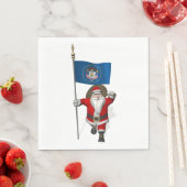 Sinterklaas met de vlag van Utah Servet (Insitu)