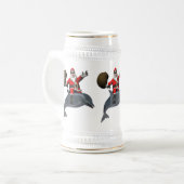 Sinterklaas met dolfijn bierpul (Voorkant links)