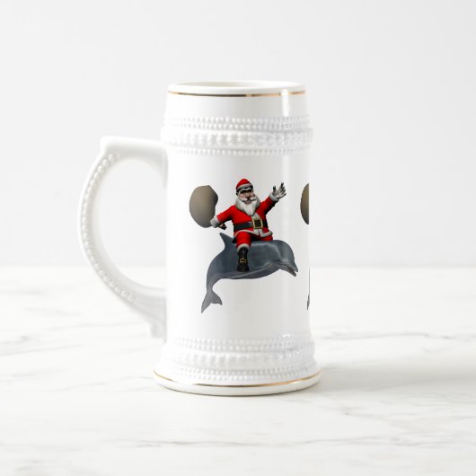 Sinterklaas met dolfijn bierpul (Links)