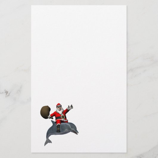 Sinterklaas met dolfijn briefpapier (Voorkant)