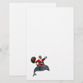 Sinterklaas met dolfijn briefpapier (Voorkant / Achterkant)