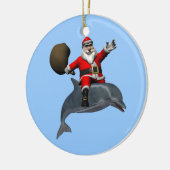 Sinterklaas met dolfijn keramisch ornament (Links)