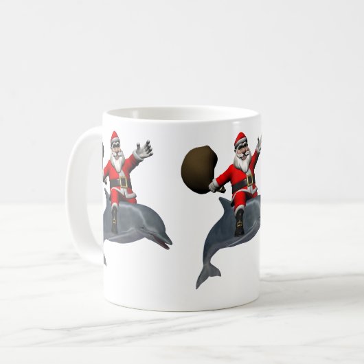 Sinterklaas met dolfijn koffiemok (Voorkant links)