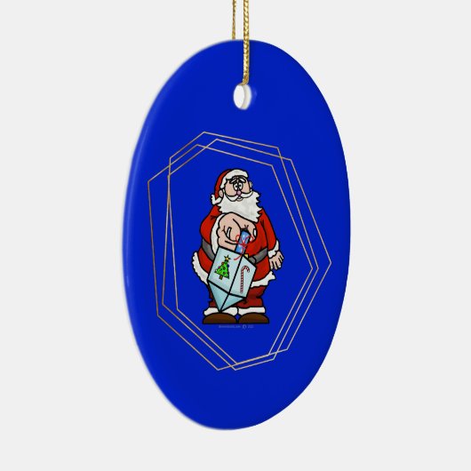Sinterklaas met Dreidel Chrismukkah Ornament (Rechts)