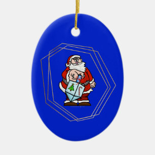 Sinterklaas met Dreidel Chrismukkah Ornament