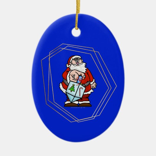 Sinterklaas met Dreidel Chrismukkah Ornament (Voorkant)