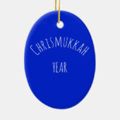 Sinterklaas met Dreidel Chrismukkah Ornament (Achterkant)
