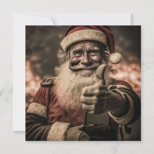 Sinterklaas met duim omhoog enkele kant kaart (Voorkant)