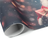 Sinterklaas met een cadeaus kerstontwerp cadeaupapier (Rol Hoek)