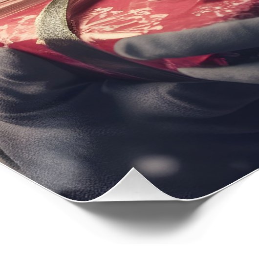 Sinterklaas met een cadeaus kerstontwerp perfect poster (Hoek)