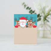 Sinterklaas met een herenkerstman feestdagenkaart (Staand voorkant)