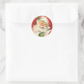 Sinterklaas met een knipoog ronde sticker (Tas)