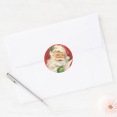 Sinterklaas met een knipoog ronde sticker (Envelop)
