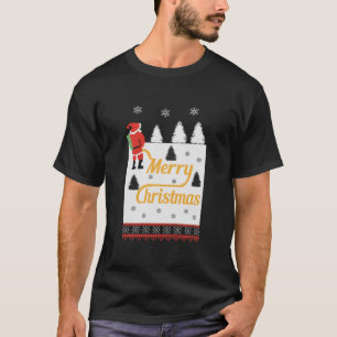 Sinterklaas met een lelijke kerstkeuken in de snee t-shirt