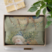 Sinterklaas met een rendier met speelgoed tissuepapier (Geschenk)