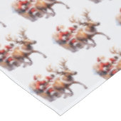 Sinterklaas met een rendier trekken zijn slee tafelkleed (Gekanteld)