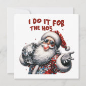 Sinterklaas met een sprankelende discobal. feestdagenkaart (Voorkant)