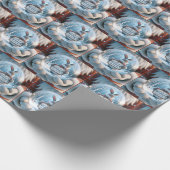 Sinterklaas met een Wereldbol Cadeaupapier (Hoek)