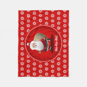 Sinterklaas met een zak vol cadeaus fleece deken (Voorkant)