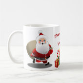 Sinterklaas met een zak vol cadeaus koffiemok (Links)