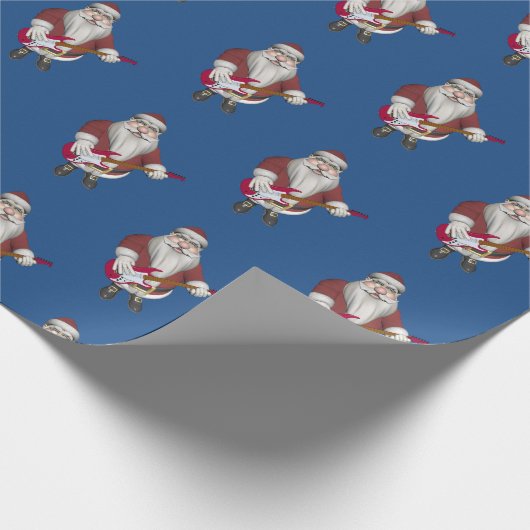 Sinterklaas met elektrische gitaar cadeaupapier (Hoek)