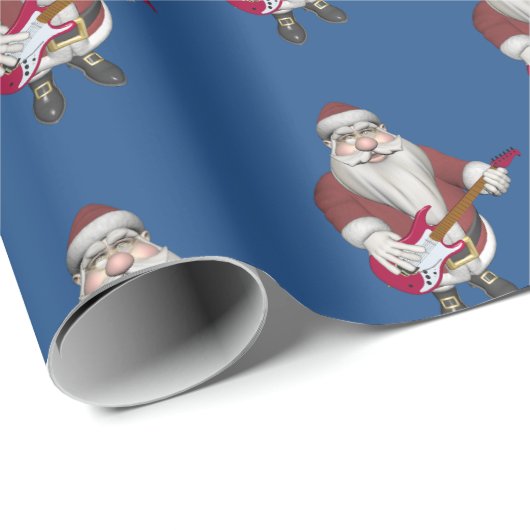 Sinterklaas met elektrische gitaar cadeaupapier (Rol Hoek)