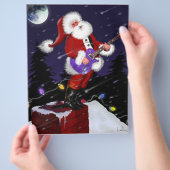 Sinterklaas met elektrische gitaar flyer (Hand)