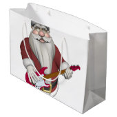 Sinterklaas met elektrische gitaar groot cadeauzakje (Achterkant Gekanteld)