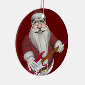 Sinterklaas met elektrische gitaar keramisch ornament (Rechts)