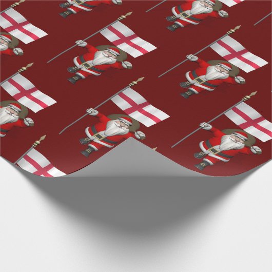 Sinterklaas met Engelse aftekening Cadeaupapier (Hoek)