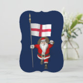 Sinterklaas met Engelse aftekening Feestdagenkaart (Staand voorkant)