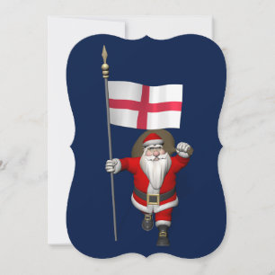 Sinterklaas met Engelse aftekening Feestdagenkaart