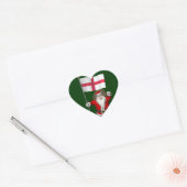 Sinterklaas met Engelse aftekening Hart Sticker (Envelop)