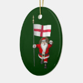 Sinterklaas met Engelse aftekening Keramisch Ornament (Links)