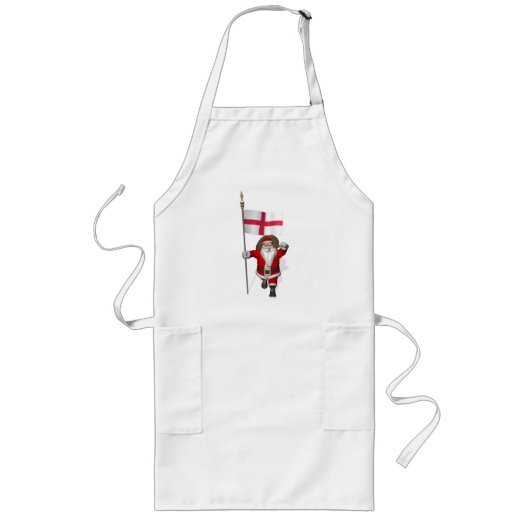 Sinterklaas met Engelse aftekening Lang Schort (Voorkant)