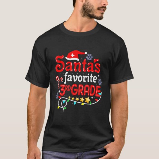 Sinterklaas met favoriete 3de klas t-shirt (Voorkant)