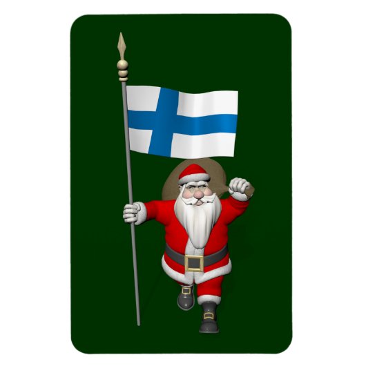 Sinterklaas met Finland Magneet (Verticaal)