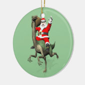 Sinterklaas met gallimimus keramisch ornament (Links)