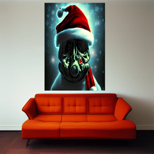 Sinterklaas met gasmasker   AI Art Poster