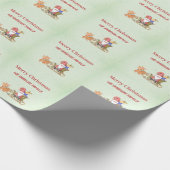 Sinterklaas met gepersonaliseerde structuur en ren cadeaupapier (Hoek)