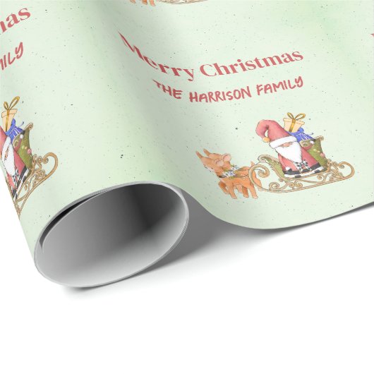 Sinterklaas met gepersonaliseerde structuur en ren cadeaupapier (Rol Hoek)