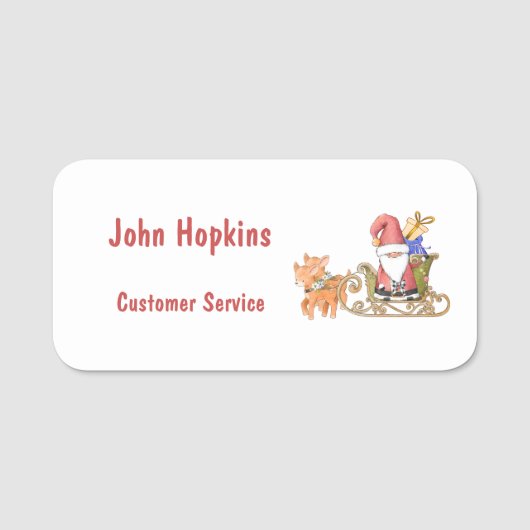 Sinterklaas met gepersonaliseerde structuur en ren naamplaatje (Voorkant)