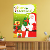 Sinterklaas met geschenken canvas afdruk (Insitu (Woonkamer))