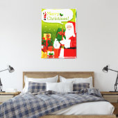 Sinterklaas met geschenken canvas afdruk (Insitu (Slaapkamer))