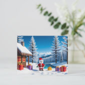 Sinterklaas met geschenken feestdagenkaart (Staand voorkant)