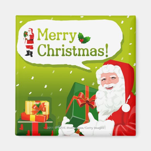 Sinterklaas met geschenken magneet (Voorkant)
