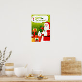 Sinterklaas met geschenken poster (Keuken)